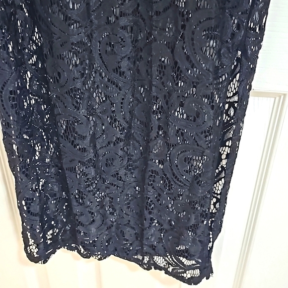NWT Forever Rose Couture Black Long Lace/Crotchet Dress. XL - Picture 11 of 12